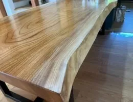 東海村 O様 ケヤキ一枚板ダイニングテーブル