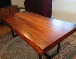 ひたちなか市 O様 屋久杉ダイニングテーブル納品 (一枚板 テーブル)